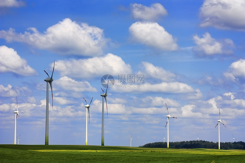 风力领域蓝色气候活力商业环境全球白色绿色技术车削图片