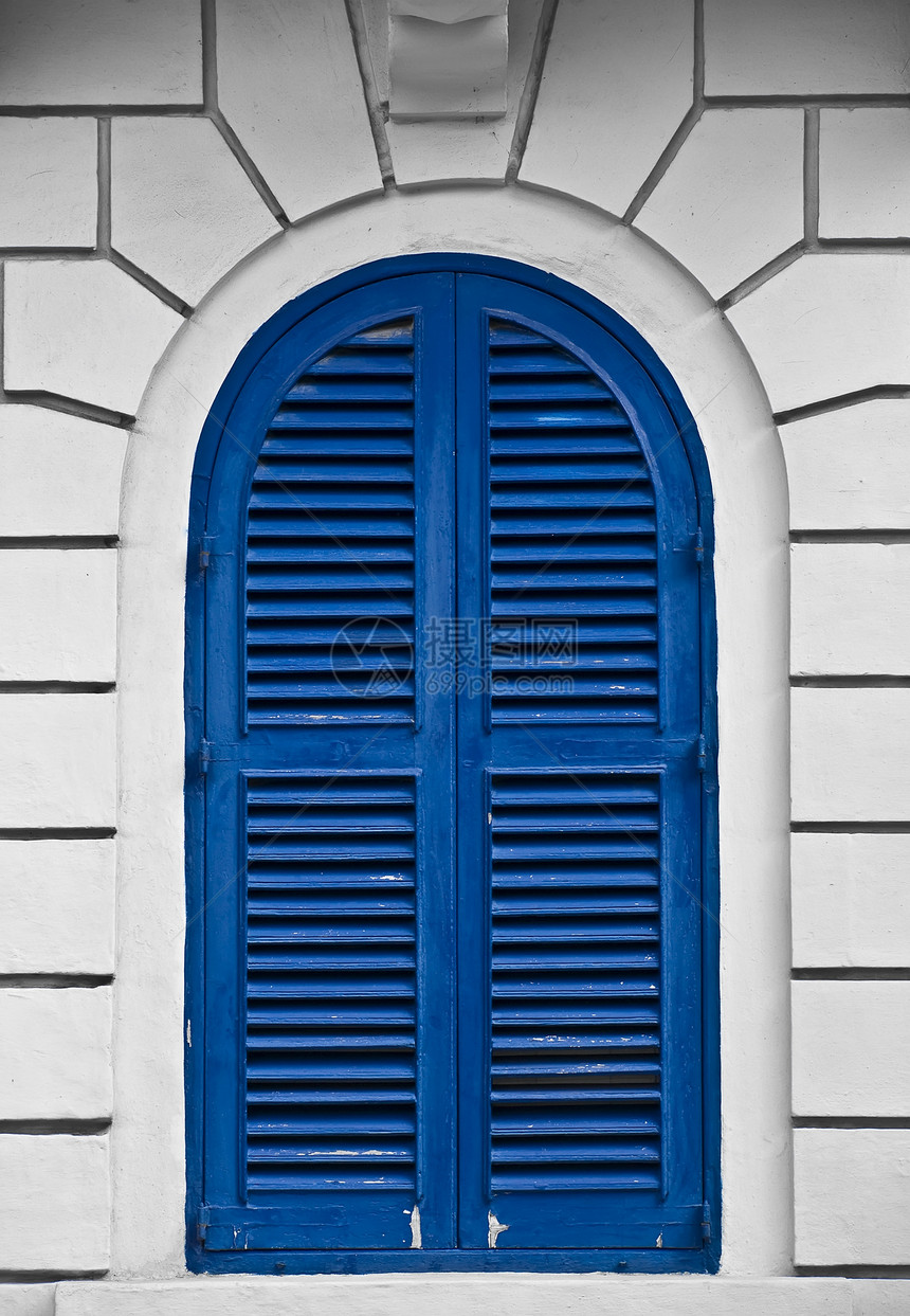 蓝窗口房子建筑学雕塑百叶窗村庄建筑街道班级工匠石灰石图片