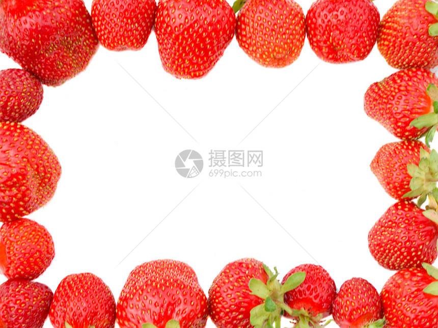 框架中有很多草莓图片