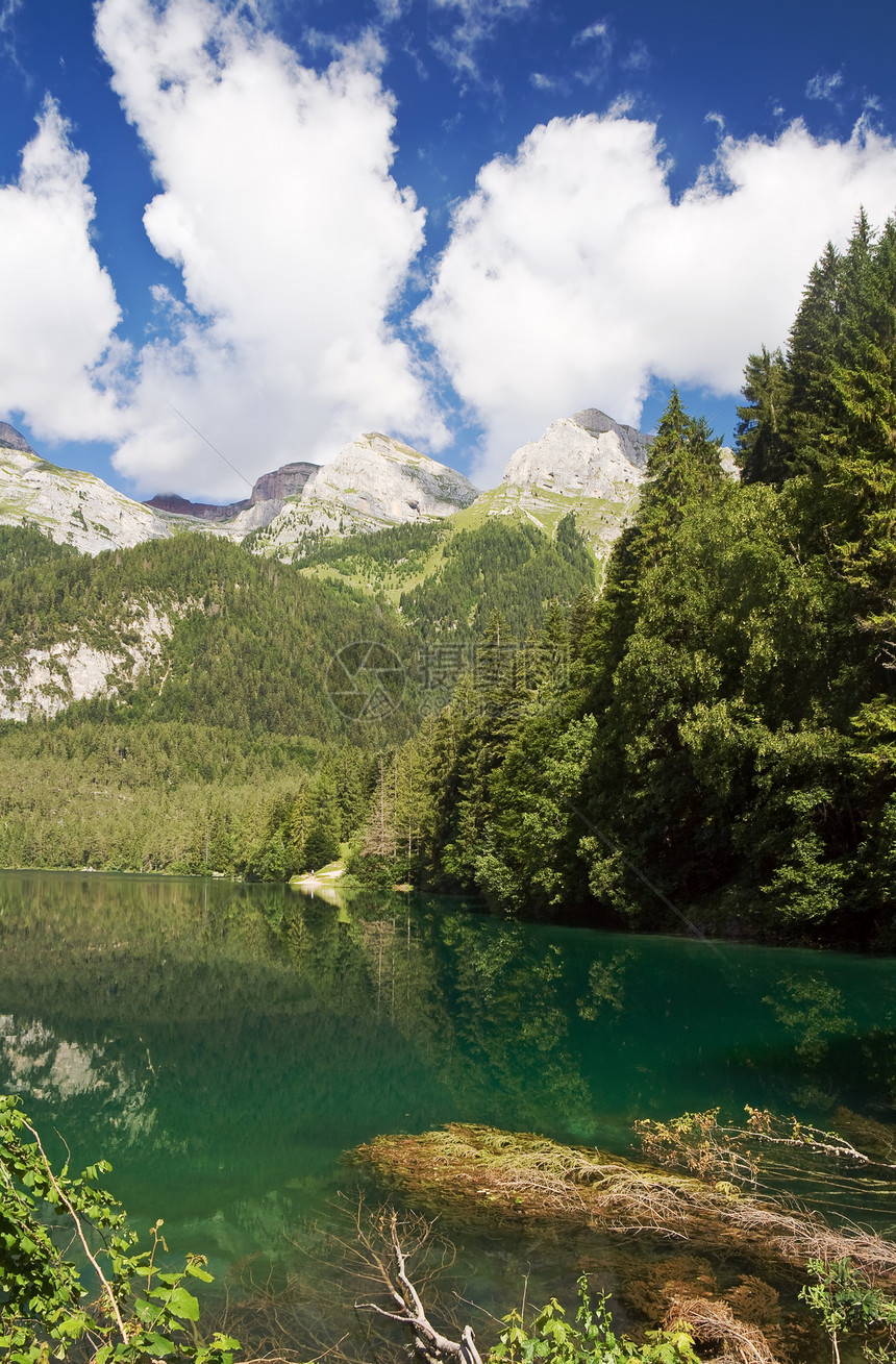意大利拉戈托维尔镜子蓝色旅游顶峰高度全景森林天空环境树木图片