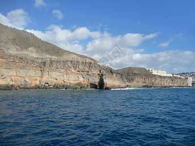 海洋和陆地住宅天气蓝色海景悬崖肋骨地平线海岸海岸线风景背景图片