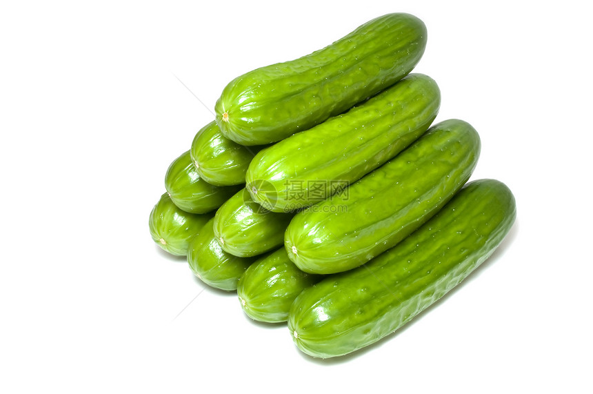 绿黄瓜绿色蔬菜三角形健康植物食物图片