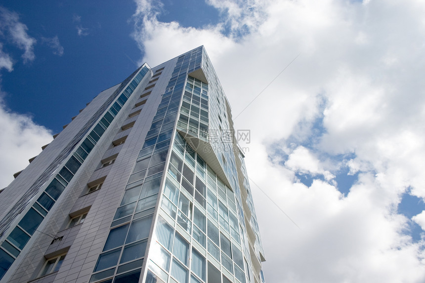 现代建筑财产工业高度反射建筑物蓝色城市高楼生长住宅图片