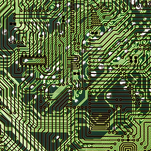 黑色绿色高科技纹理电路板背景图片