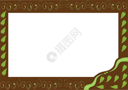 带假的框架照片叶子棕色树叶木头背景图片