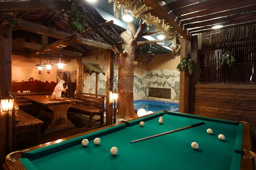 桑萨牧场茶点美化休息室建筑泳池叶子桌子财富奢华图片