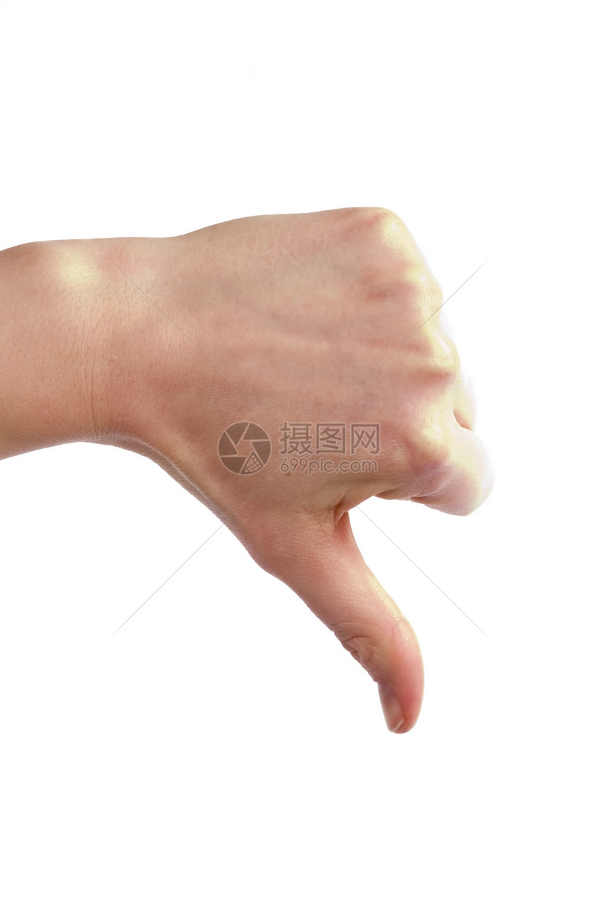 向下缩略图手指白色沟通信号女性拇指展示女士语言身体图片