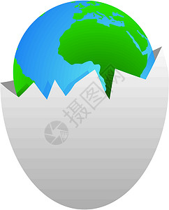 保护 蛋中的地球背景图片