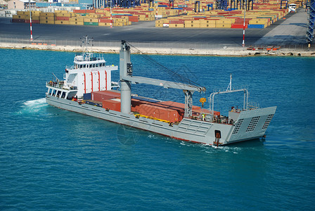 渔船工业货物货运运输货轮航海商业海洋背景图片