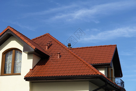 屋顶建筑警卫径流房子天空海拔排水沟背景图片