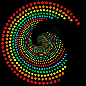 凌晨2点彩虹点螺旋 2插图设计圆形橙子旋转公司曲线元素创造力斑点背景