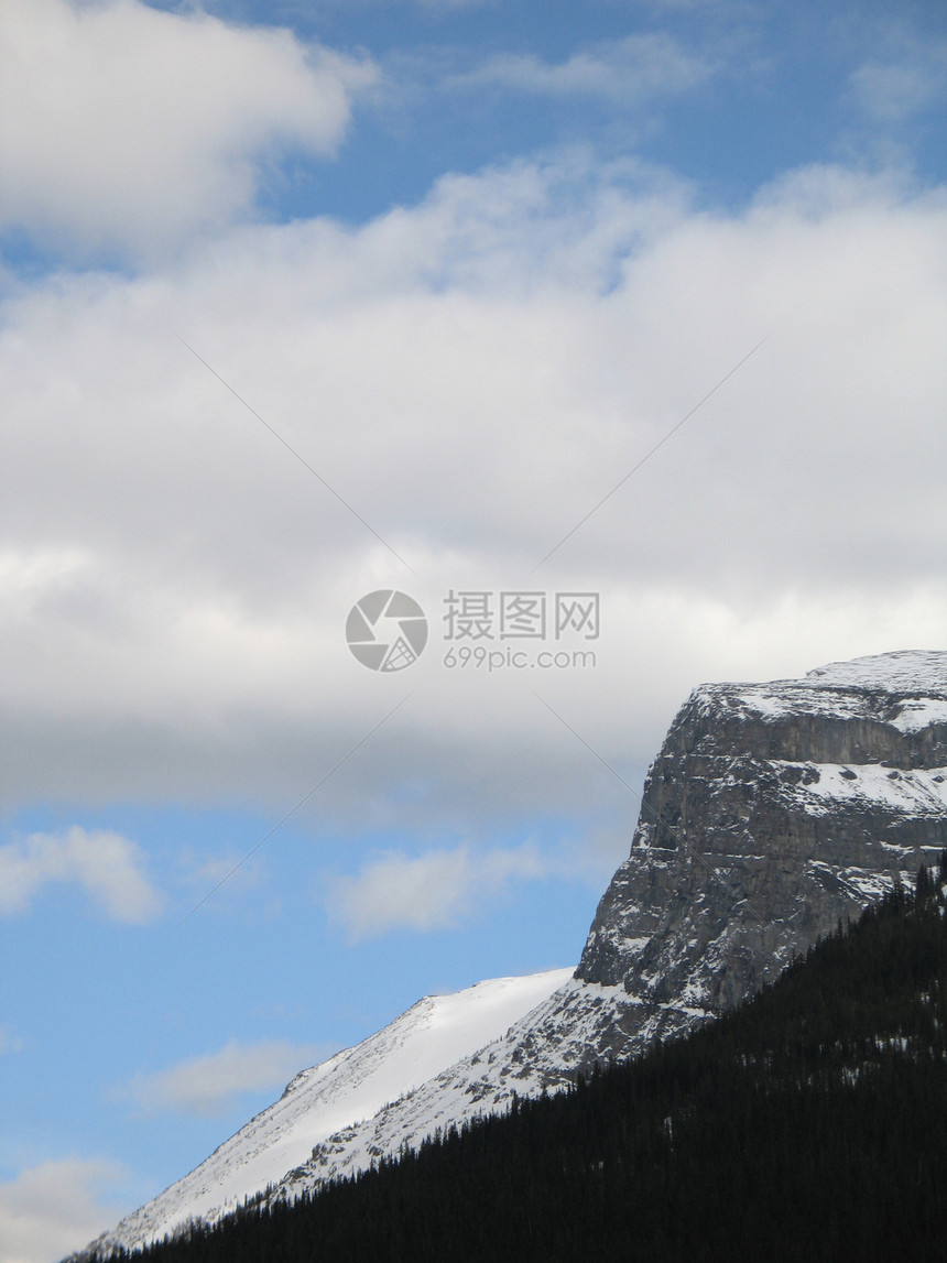 岩石山顶视图山峰山脉蓝色天空图片