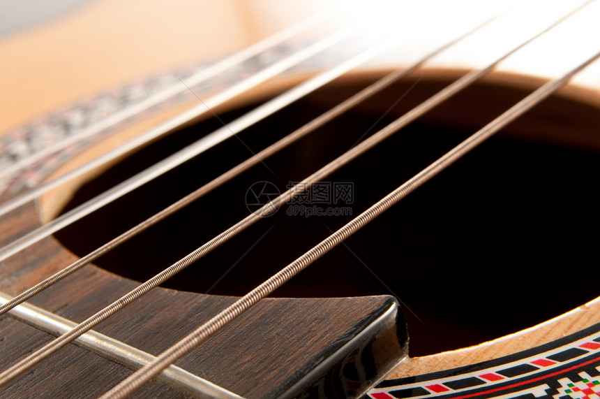 音响吉他弦尼龙棕色字符串民间木头闲暇艺术烦恼细绳和弦图片