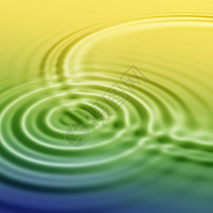 水面坡度点燃涟漪绿色海洋波浪黄色液体插图蓝色背景图片