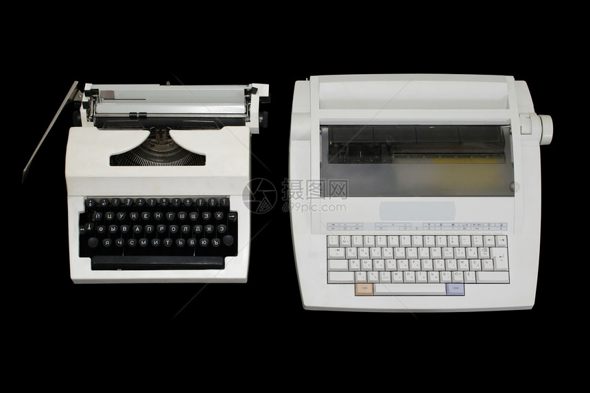 打字机职业俄语机械现代化钥匙乐器打印字母记者机器图片