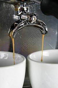 两杯埃斯法索咖啡咖啡馆工业咖啡厅拿铁咖啡店机器饮料咖啡师背景图片