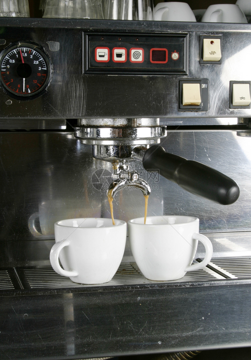 两杯埃斯法索工业饮料咖啡馆机器咖啡厅咖啡店咖啡拿铁咖啡师图片