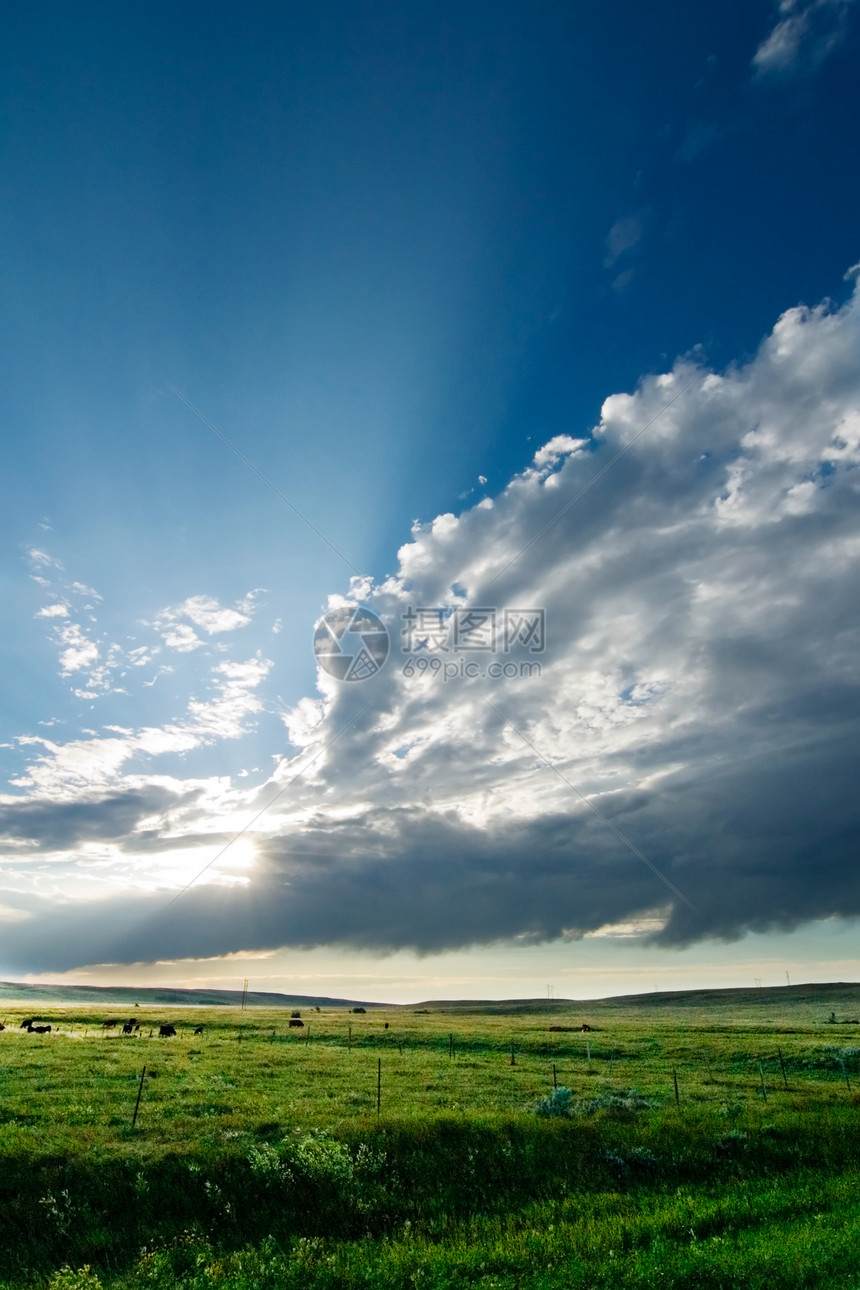 Prairie 天空景观生长牧场风暴场地上帝农场风景草地平原天气图片