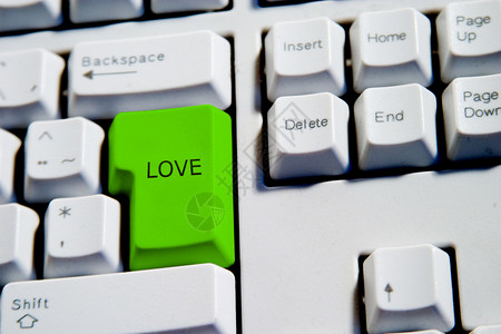 爱进入密钥行动键盘电脑宏观桌面绿色办公室按钮技术钥匙背景图片