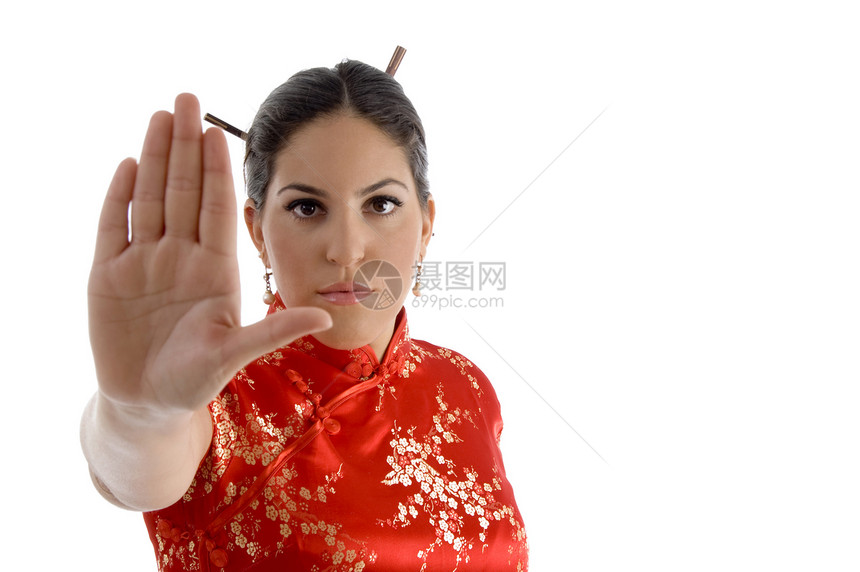 女性停止手动手势图片