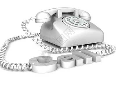 白色电话金属渲染图像固定电话电脑技术嗓音数字讲话绳索背景图片