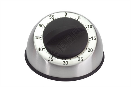 厨房计时器戒指烹饪白色时间警报时器闹钟时钟背景图片