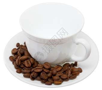 咖啡杯飞碟咖啡小菜粮食白色盘子杯子仪式背景图片