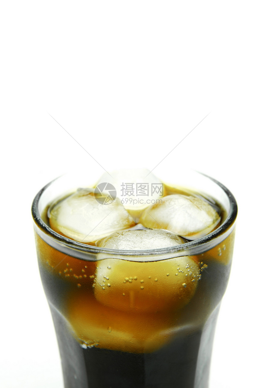 冷可口可乐派对玻璃冷饮汽水饮料白色搅拌机立方体苏打稻草图片