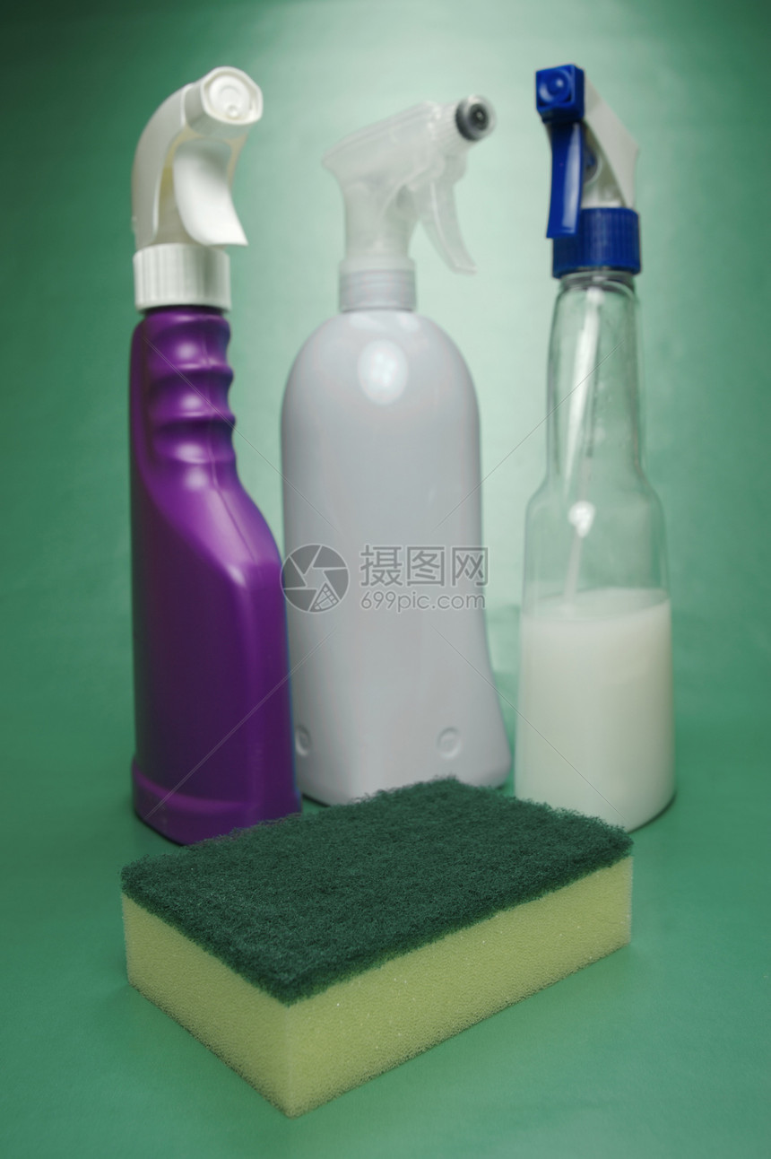 清洁产品卫生单元家务塑料环境手套绿色海绵打扫乳胶图片