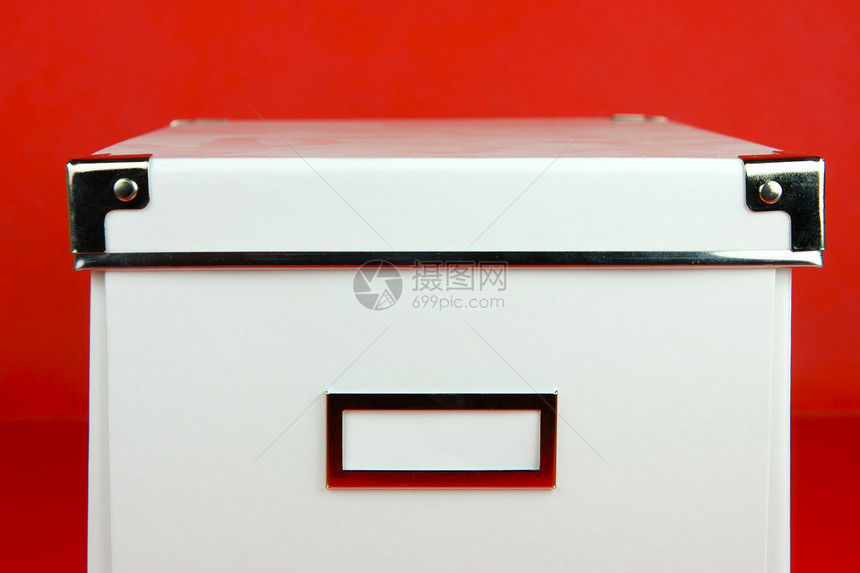 储存箱白色解决方案盒子贮存红色图片