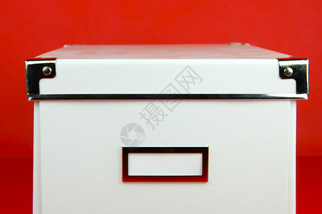 储存箱白色解决方案盒子贮存红色背景图片