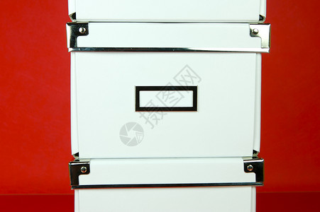储存箱解决方案贮存盒子红色白色背景图片
