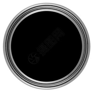 橄榄枝圆形边框带金属边框的圆形按钮框架黑色圆圈空白宏观艺术管状背景