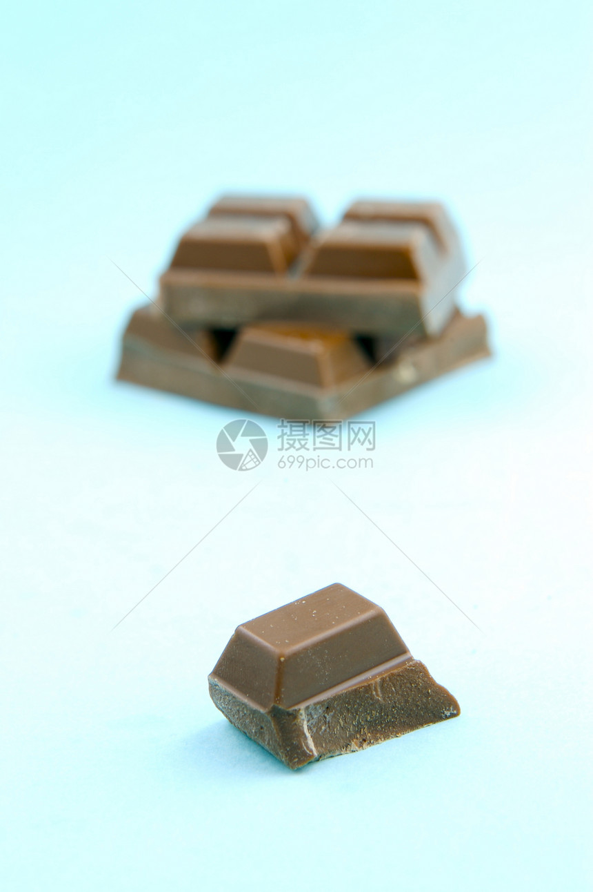 牛奶巧克力食物糖果积木蓝色食品图片