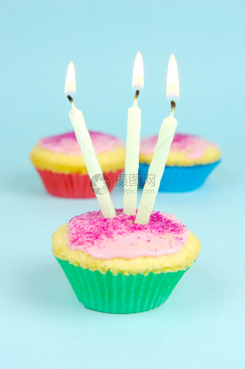 Cup Cakes 杯蛋糕食物蛋糕糖果派对蜡烛杯子庆典图片