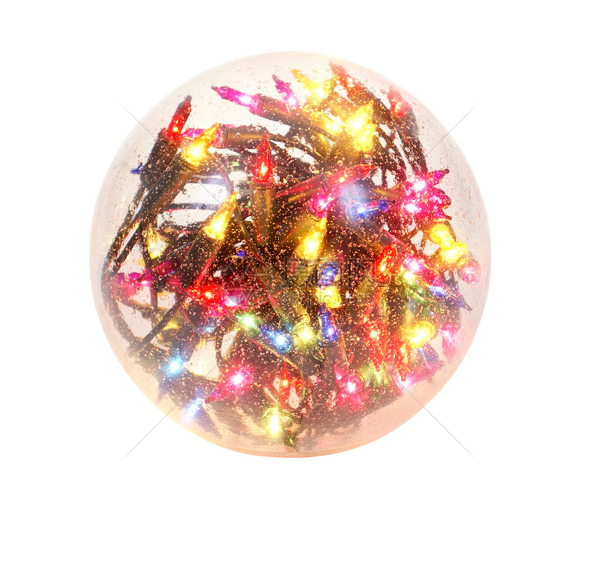 圣诞节装饰彩灯玻璃球圣诞白色季节图片