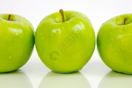 绿色苹果食物白色背景图片