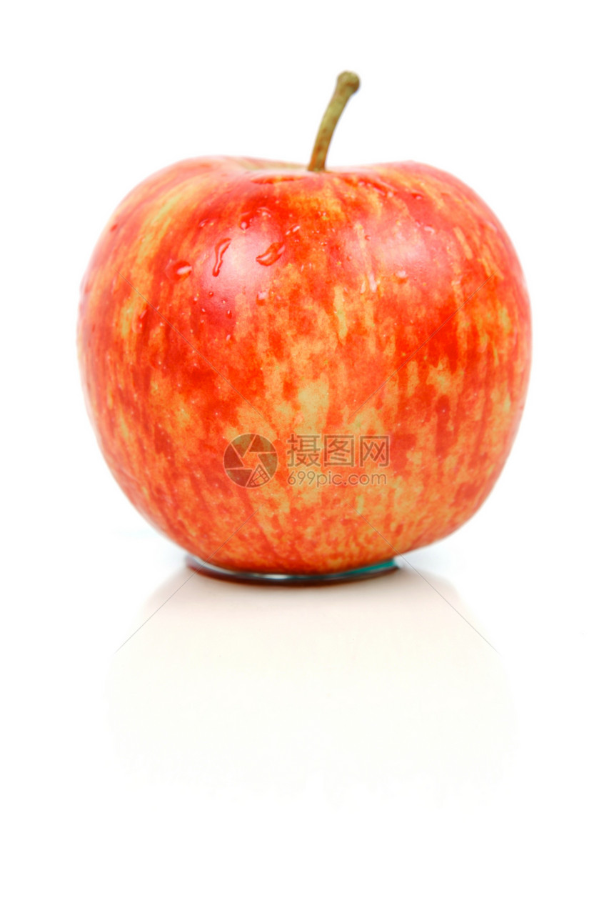 红苹果红色食物白色图片