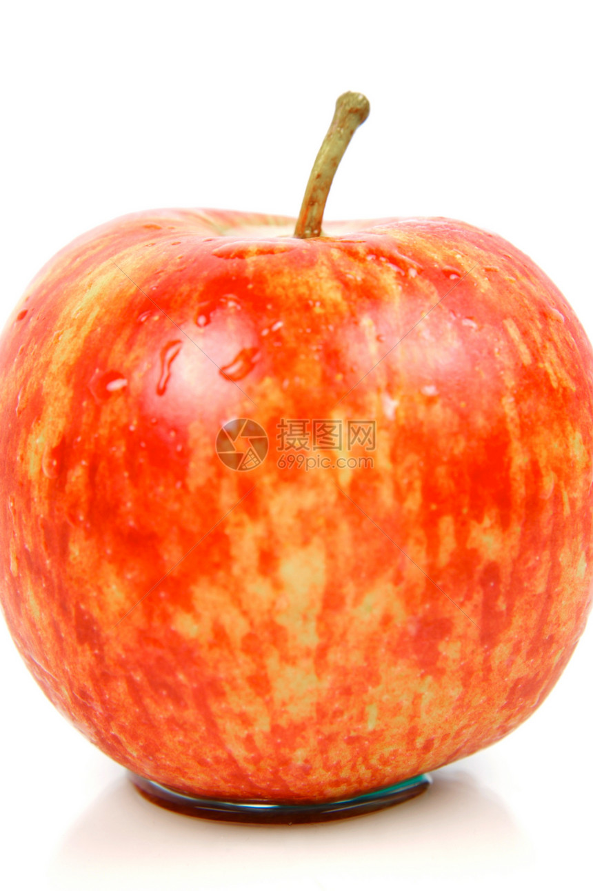红苹果食物红色白色图片