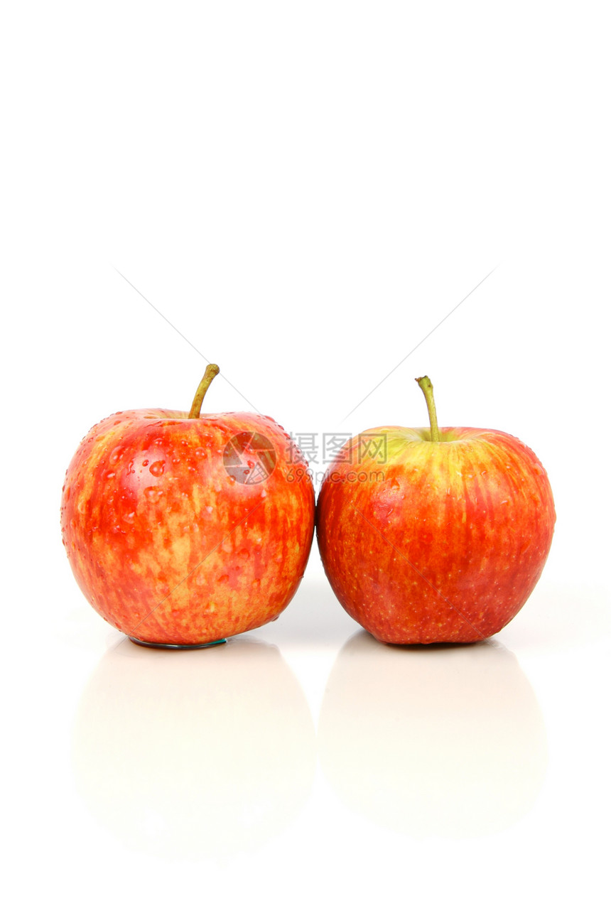 红苹果食物红色白色图片