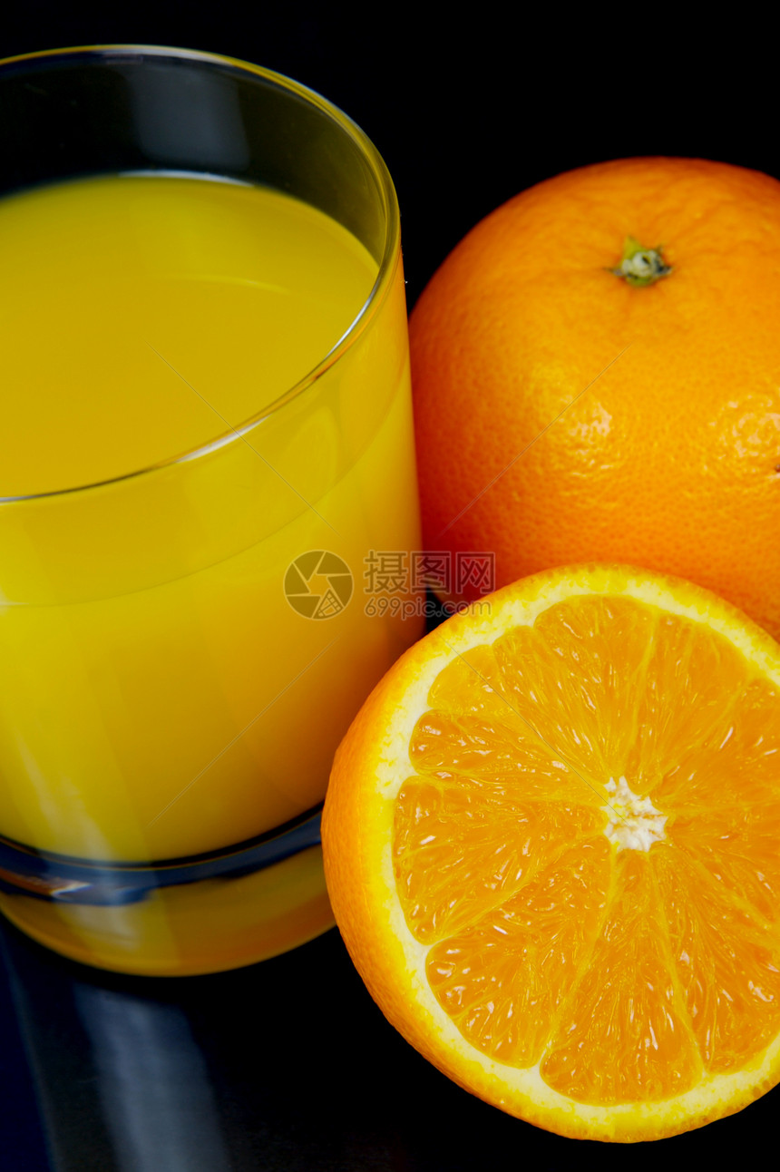 橙汁玻璃黑色食物水果橘子果汁图片