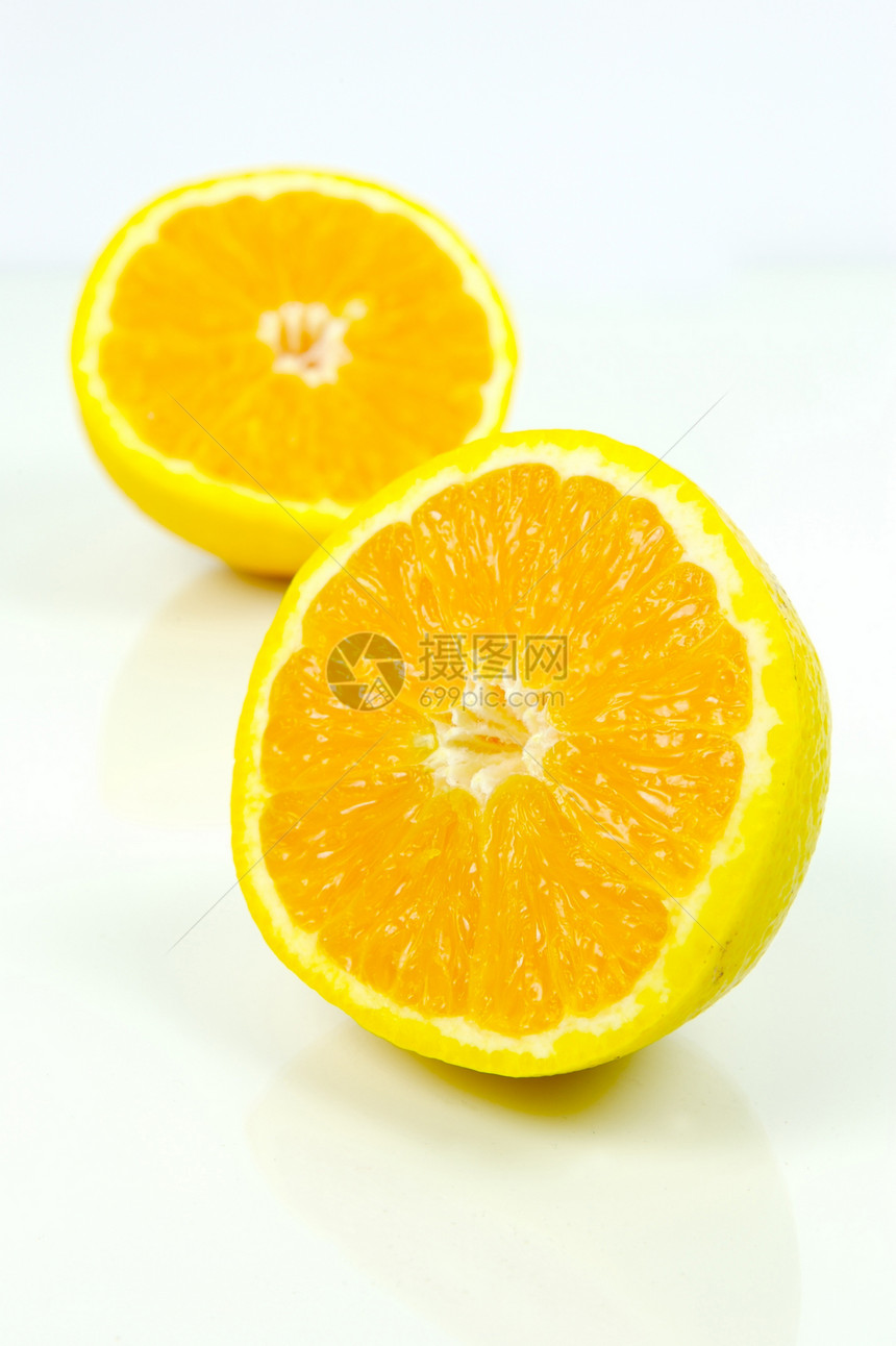 橙子白色食物水果图片