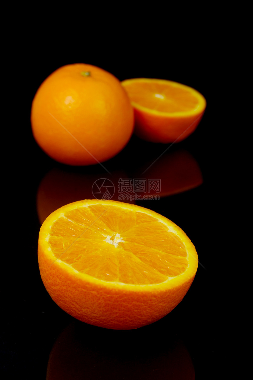 橙子水果黑色食物橘子图片