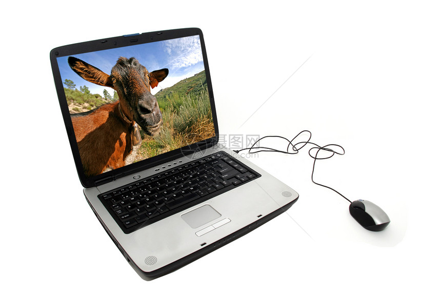 便携式个人手提电脑笔记本桌面键盘金属互联网机动性相机剪裁网络技术图片