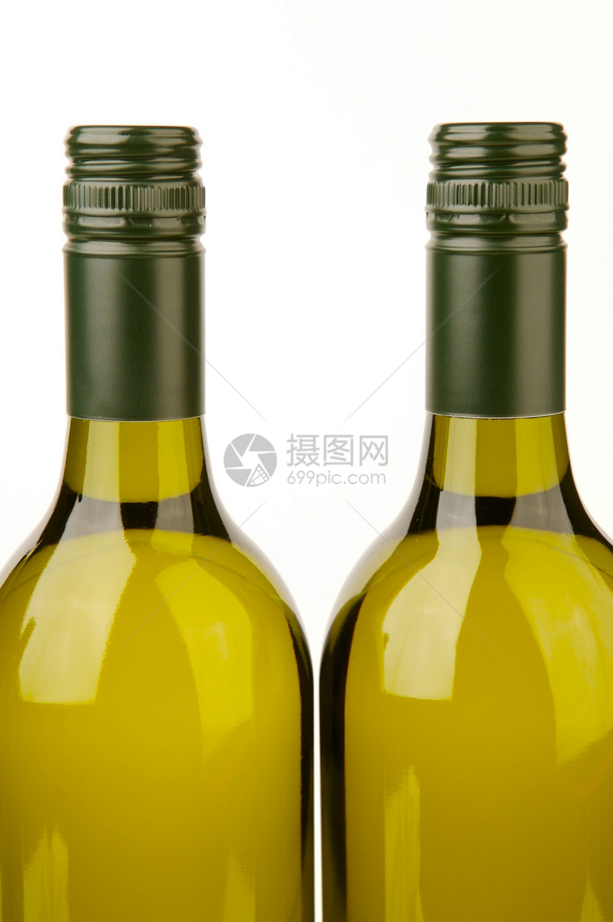 白葡萄酒眼镜脖子白色玻璃酒精饮料红色瓶子肩膀图片