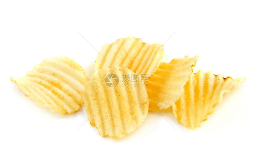 土豆薯片食品油炸白色荷叶零食小吃食物涟漪育肥芯片图片