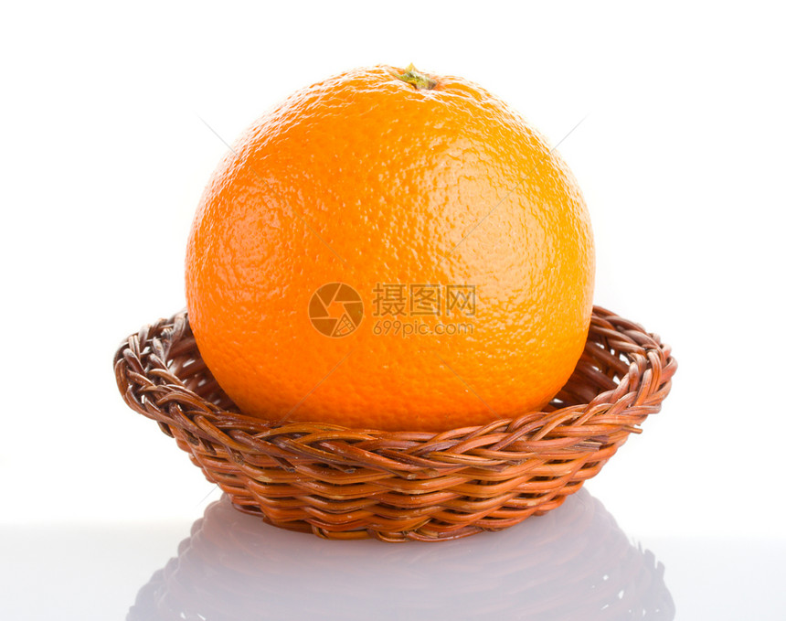橙色的篮子 含反射图片