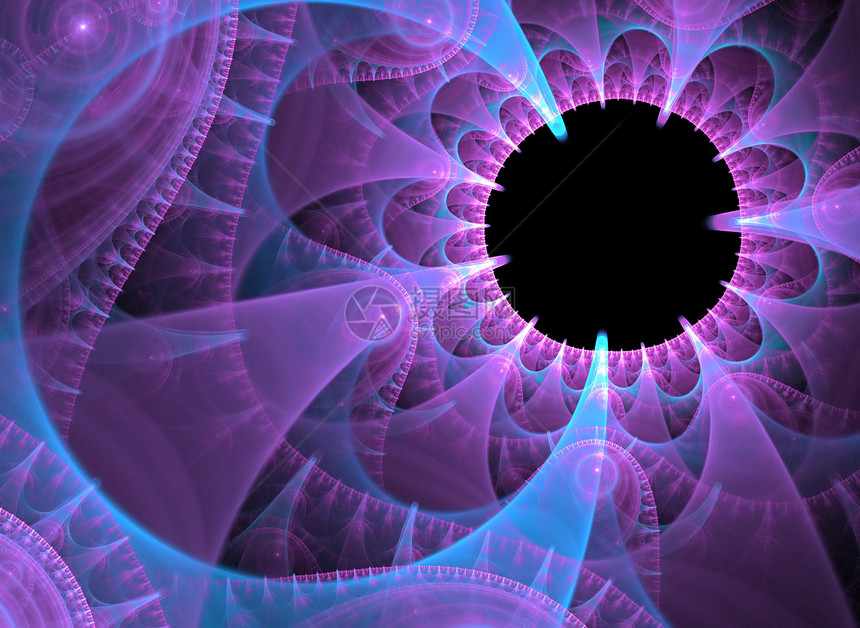 半弧分形曲线海浪艺术涡流运动戒指旋转墙纸冰壶紫色图片