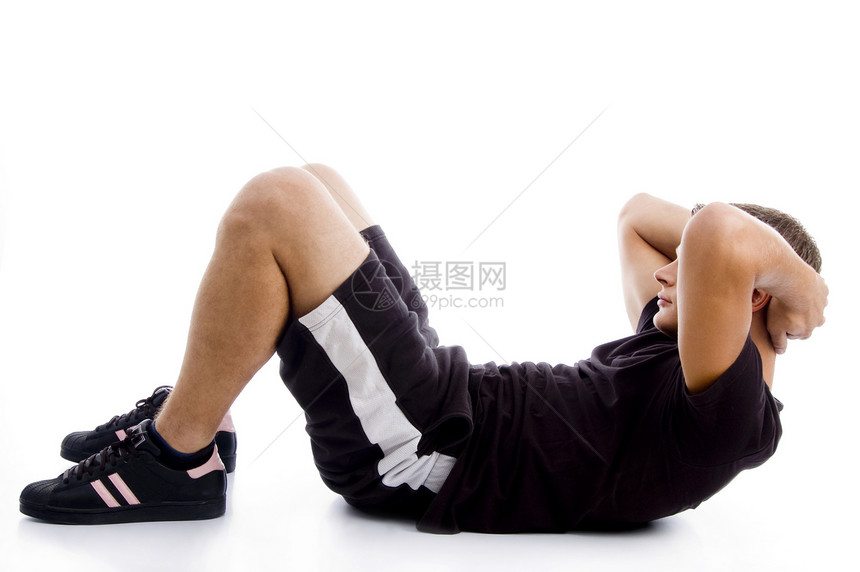 人做功功功冒充肌肉姿势身体男性健美运动员数字白色男人图片