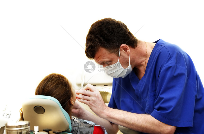 牙科外科办公室药品牙齿医生疾病女孩玻璃病人手术疼痛白色图片